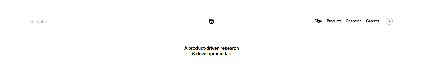 หน้าเว็บทางการของ Sei Labs บริษัทผู้พัฒนา Sei